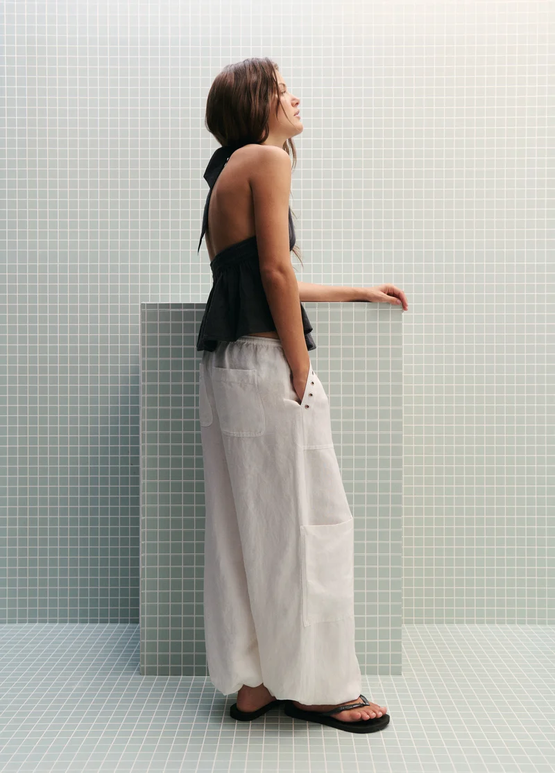 Strap top with mirror detail