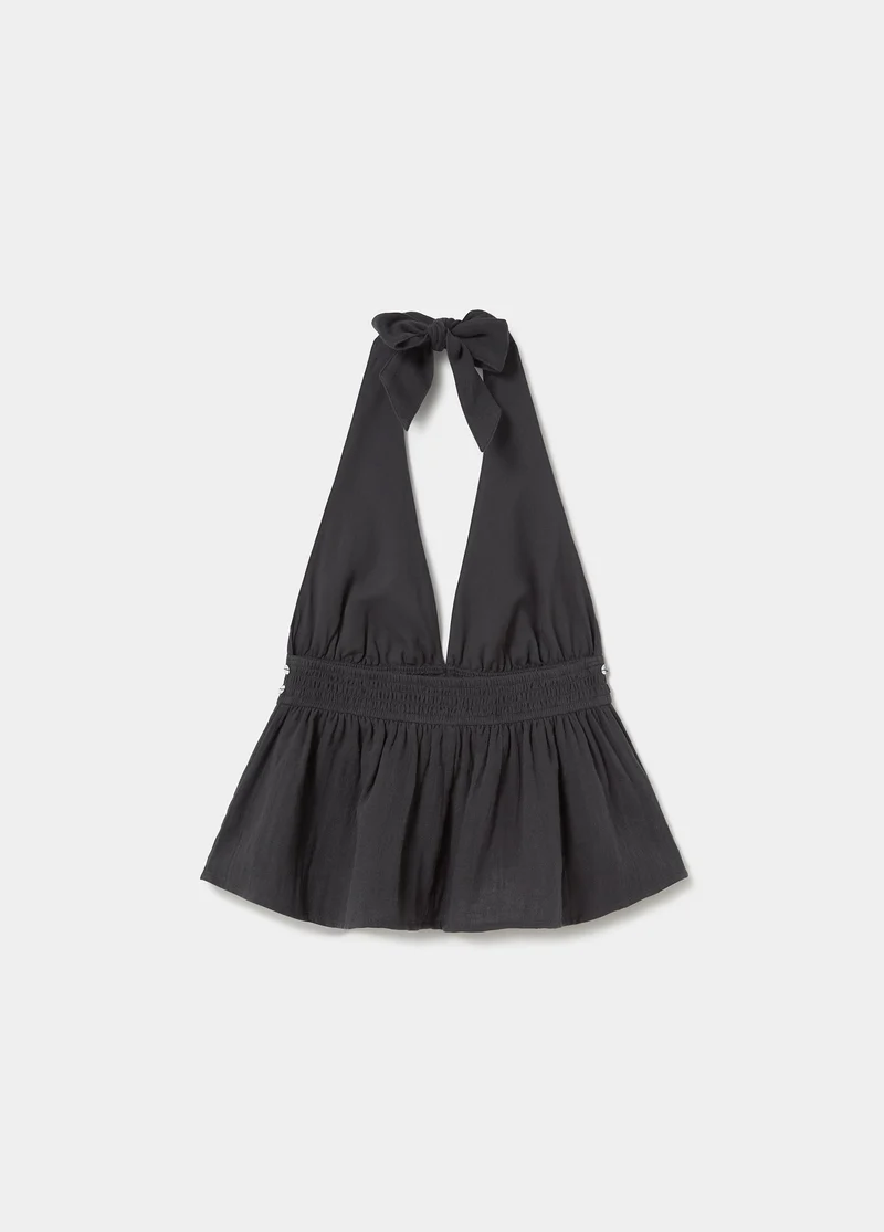 Strap top with mirror detail