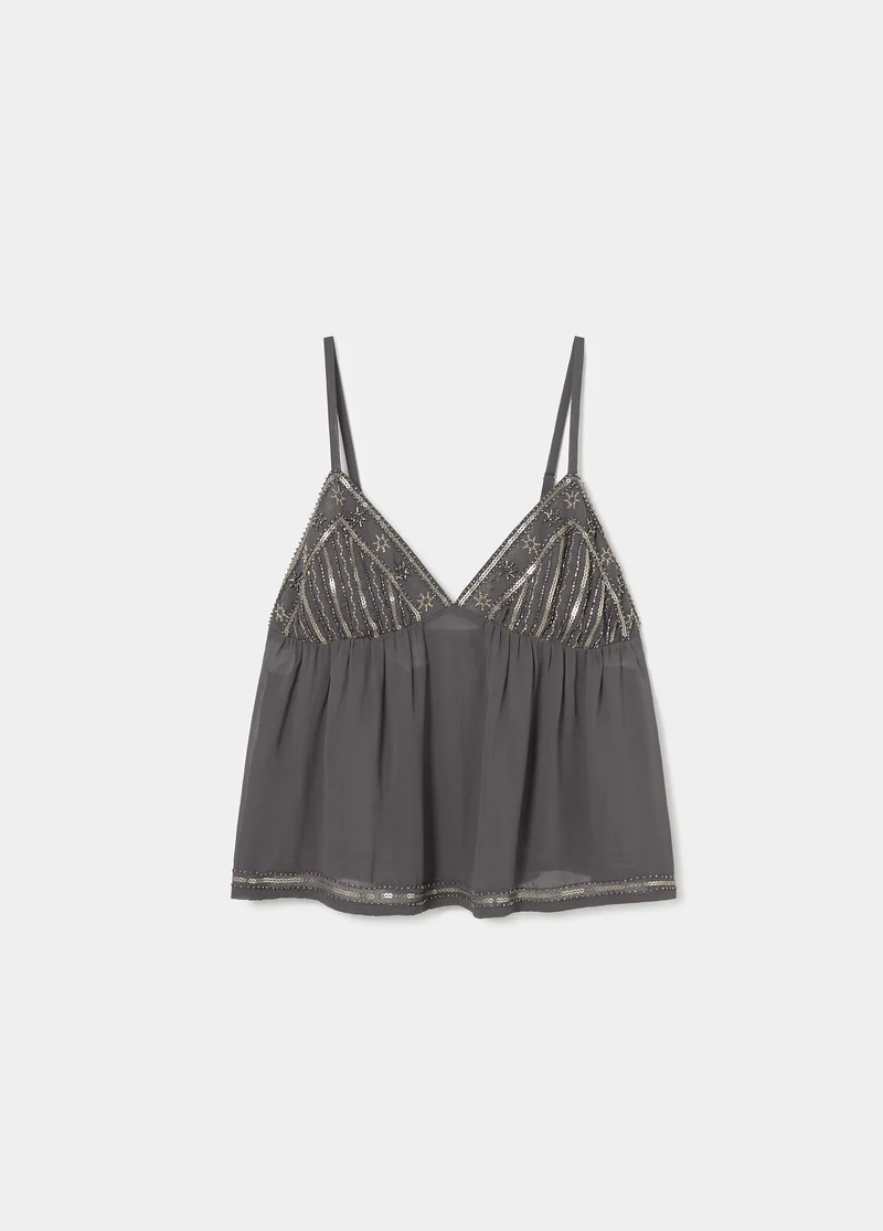 Beaded strap top