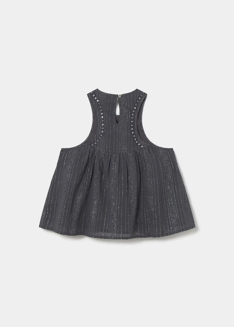 Halter top with mirror details