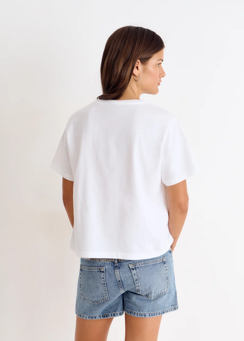Glitter wings print t-shirt