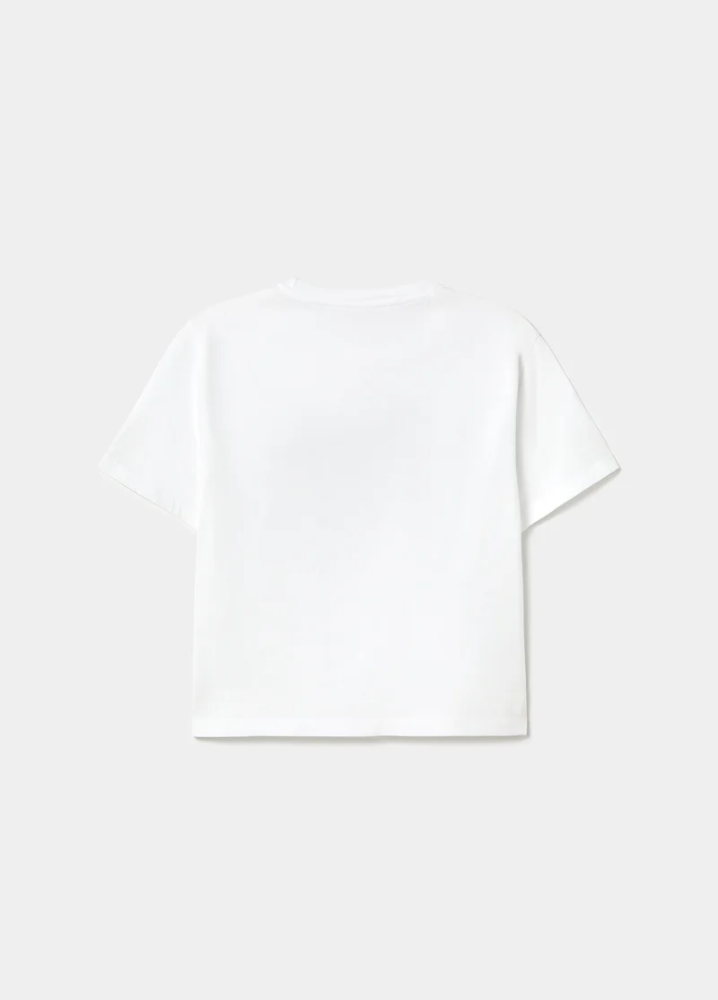 Glitter wings print t-shirt
