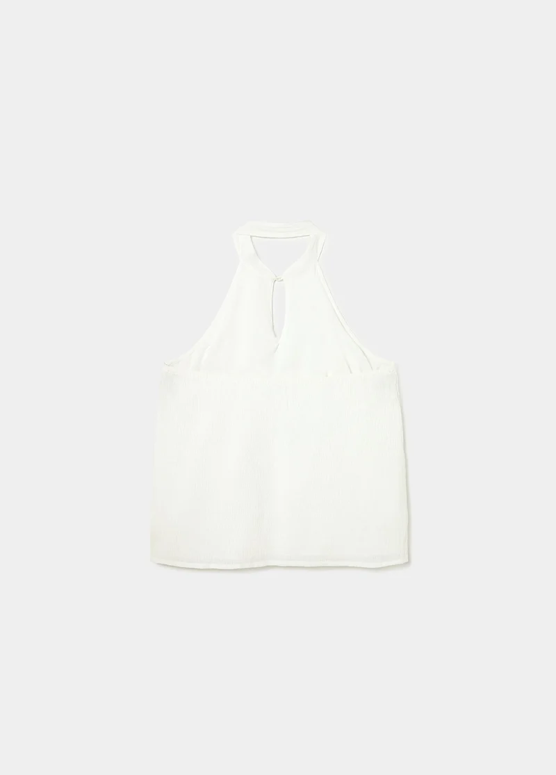 Halter top with open back