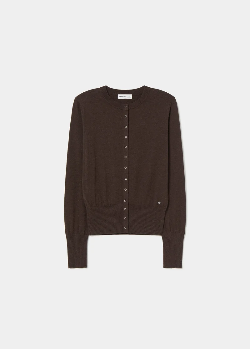 Buttoned knit jacket