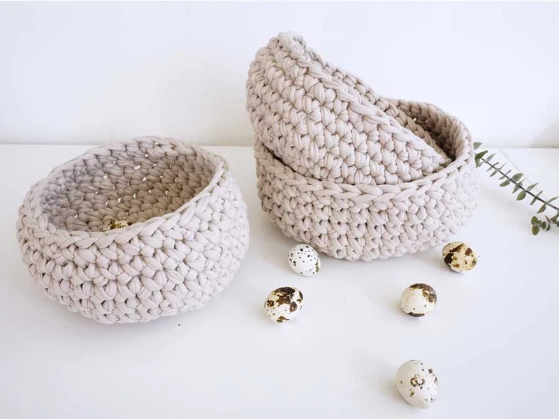 Trio Körbe Häkelset