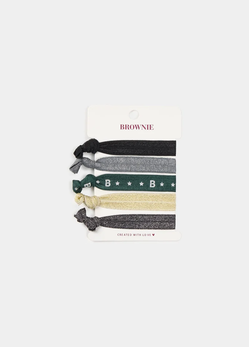 Brownie logo hair ties