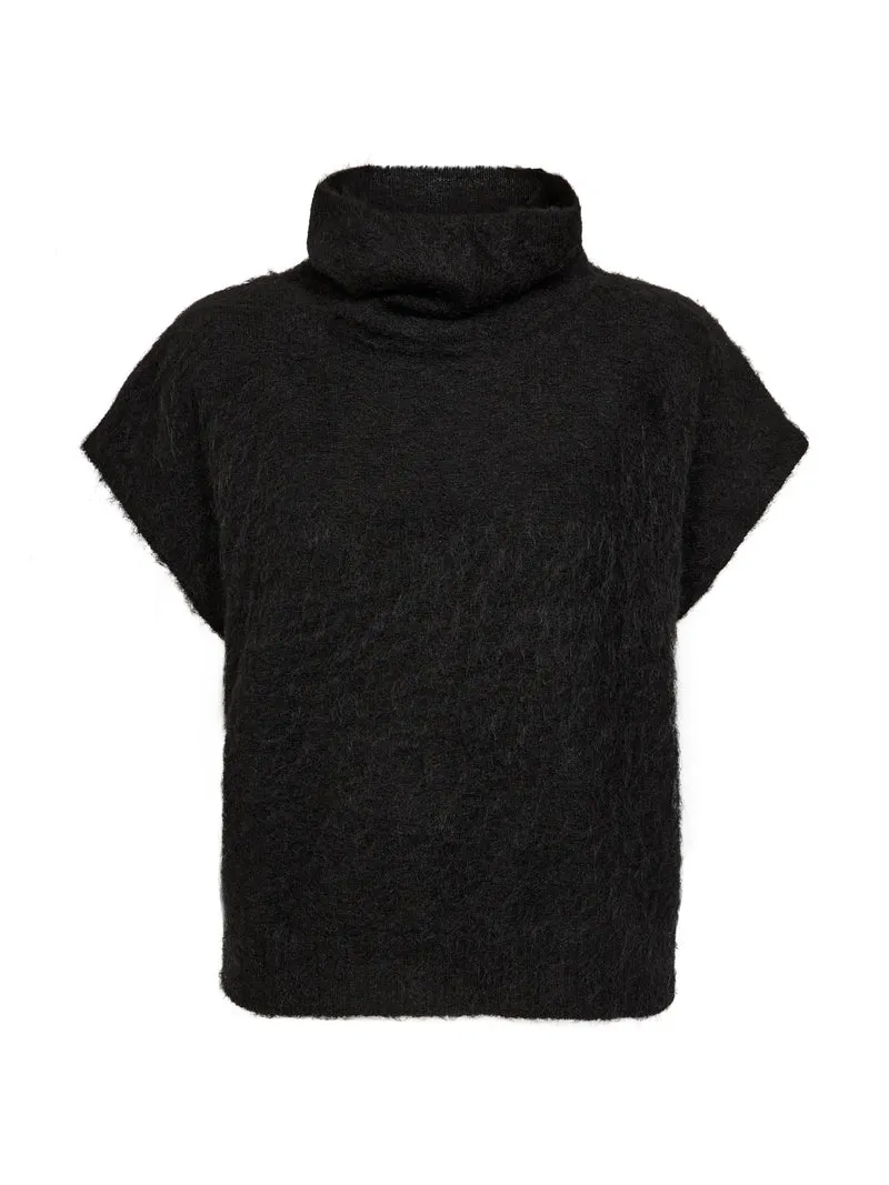 FENJA Strickbluse - Schwarz