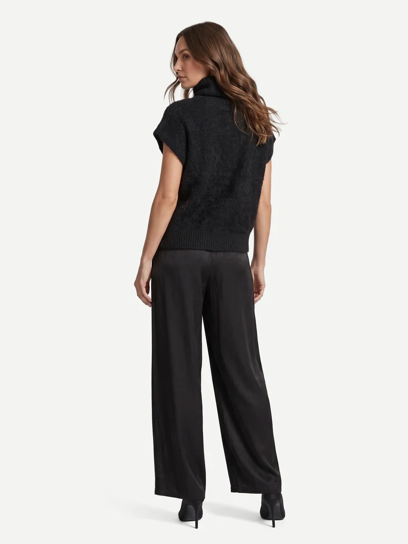 FENJA Strickbluse - Schwarz
