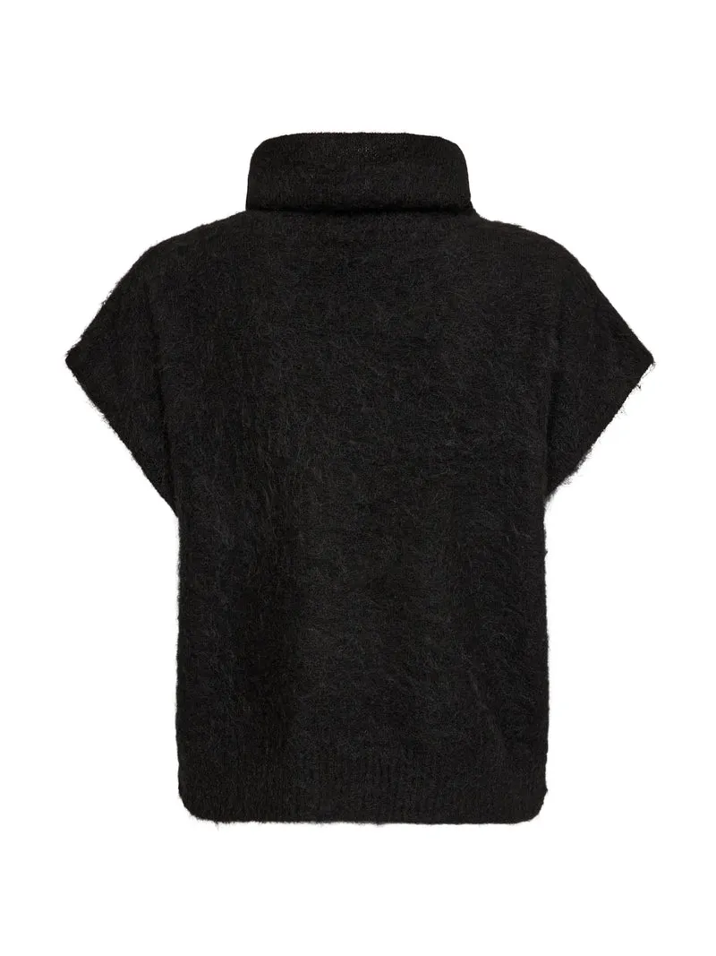 FENJA Strickbluse - Schwarz