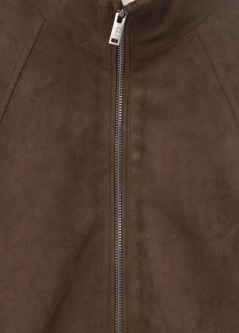 Suede-effect puffer jacket