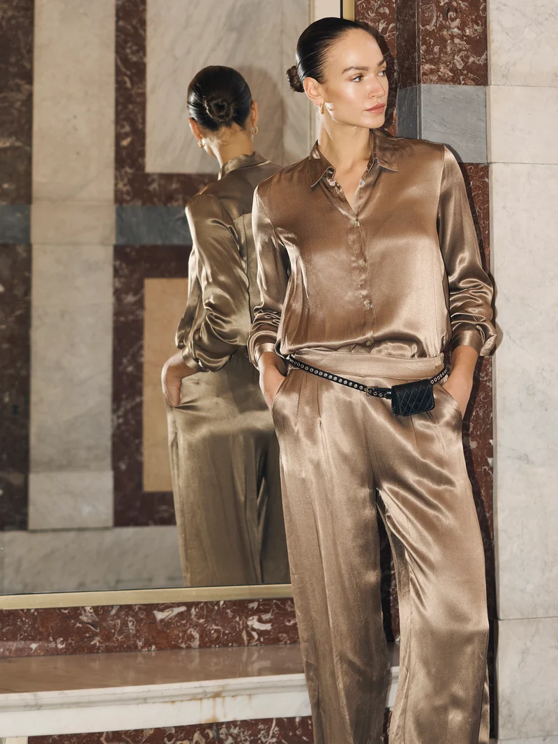 FLO Hemd - Dark taupe
