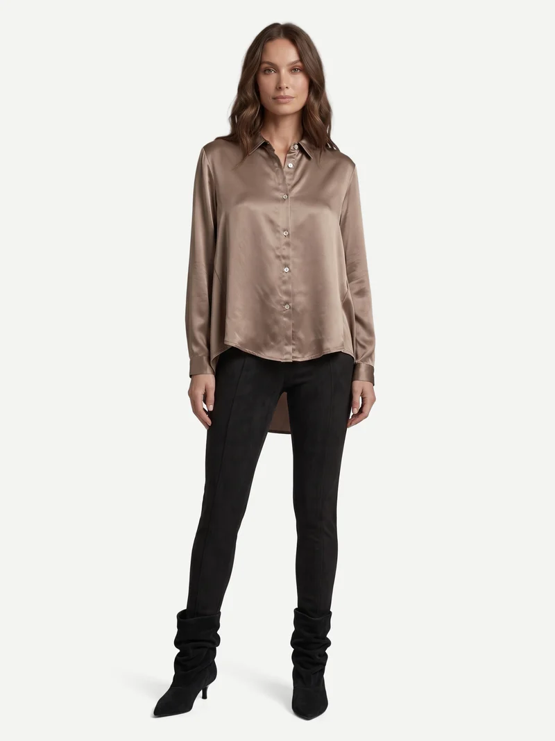 FLO Hemd - Dark taupe