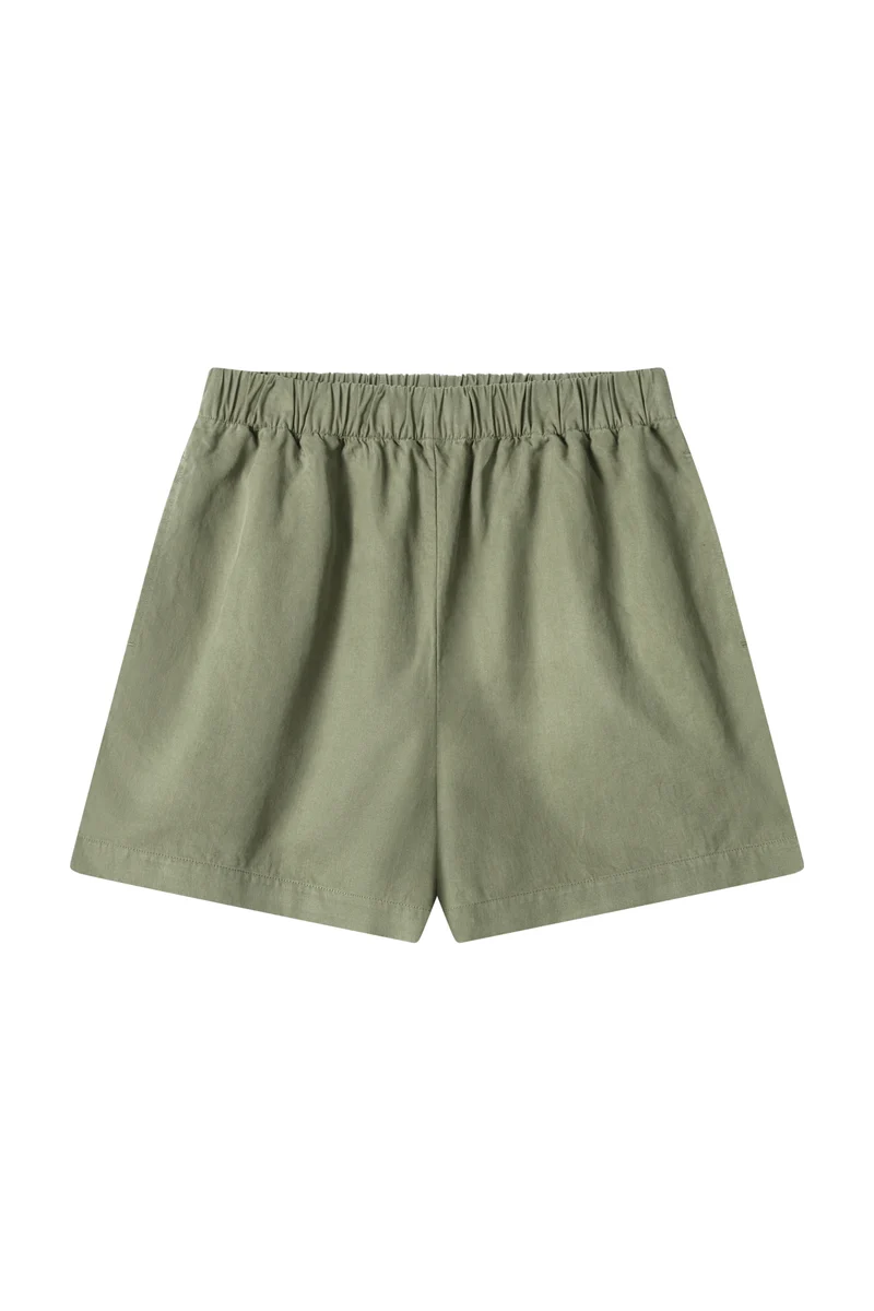 Leinen-Mix Shorts Luma Olive