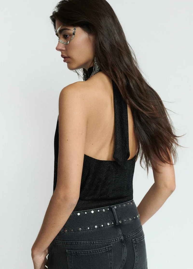 Shimmery halter top