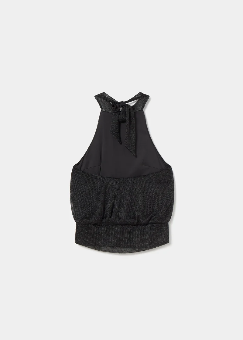 Shimmery halter top