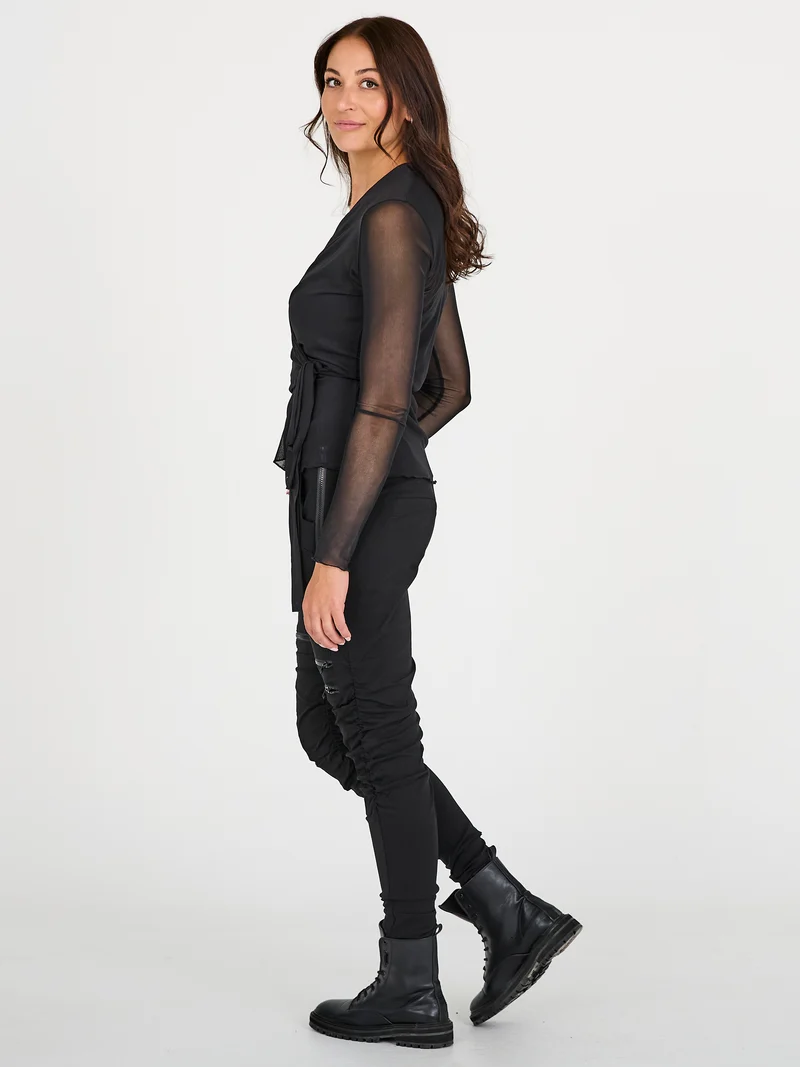 AGNA Wickelbluse - Solid black