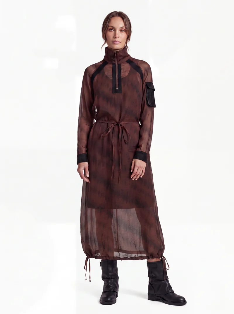 ERICA Kleid - Burgundy mix