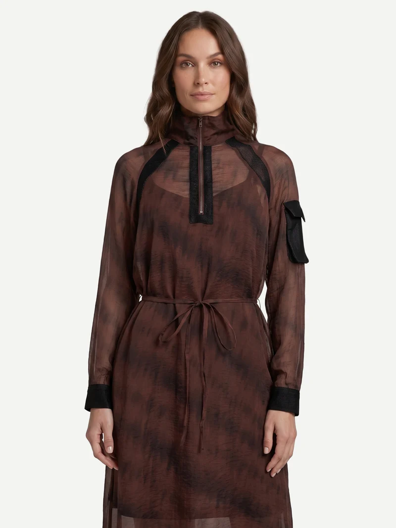 ERICA Kleid - Burgundy mix