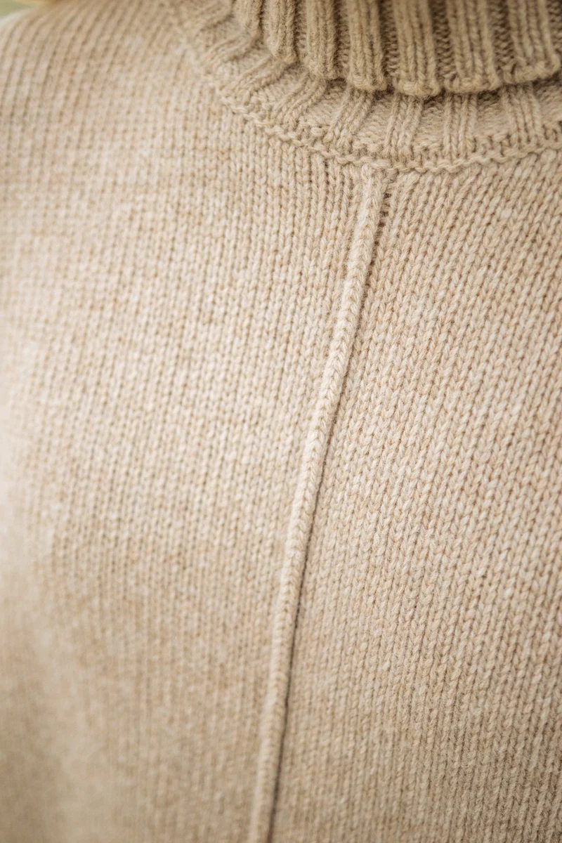Wollstrick Rollkragenpullover Koli Sand