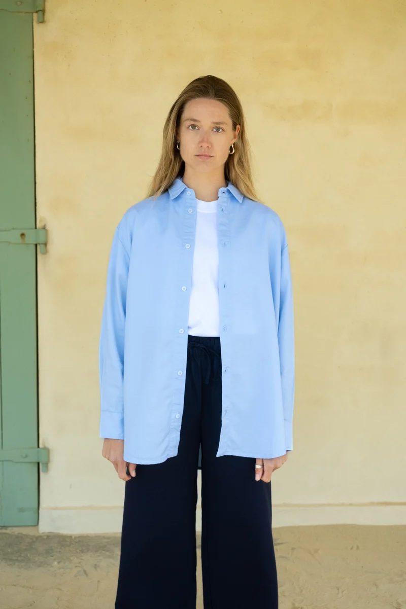 Leinen-Mix Hemd Brisa Hellblau