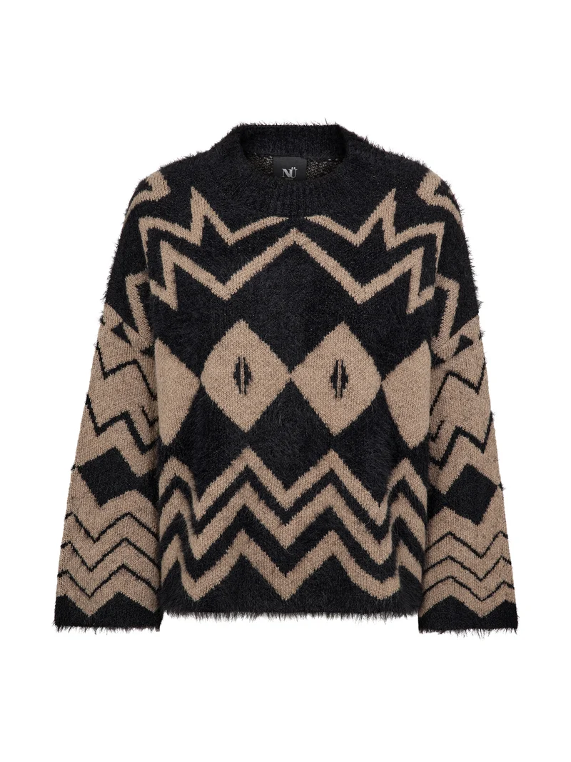 FIORA Strickbluse - Cigar mix