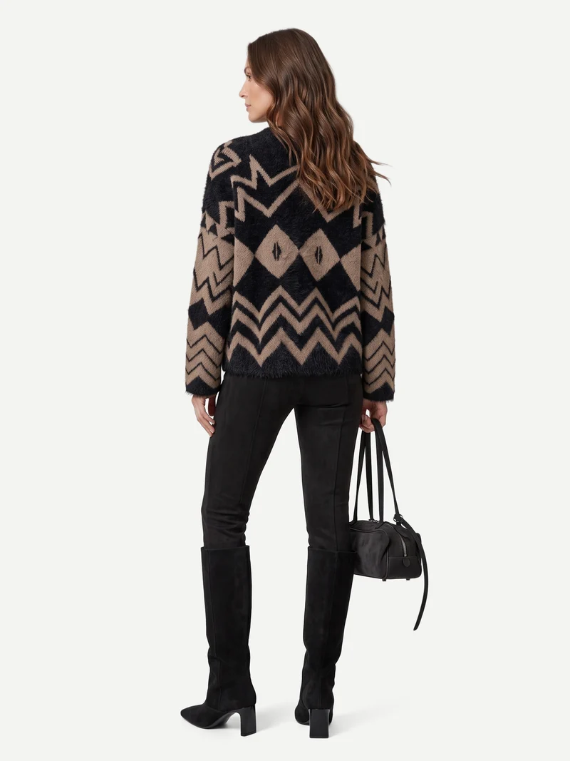 FIORA Strickbluse - Cigar mix