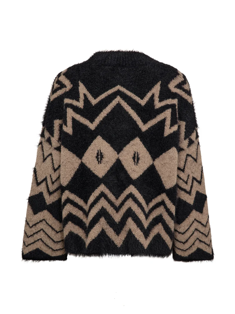 FIORA Strickbluse - Cigar mix