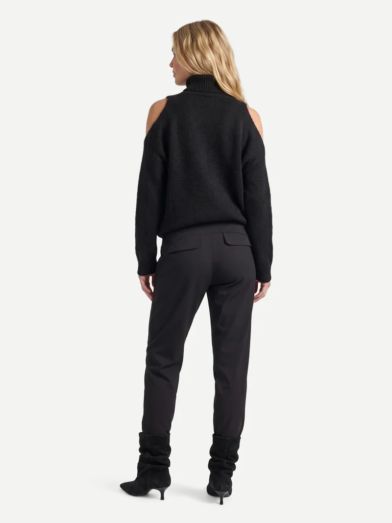 FIORA Strickbluse - Schwarz