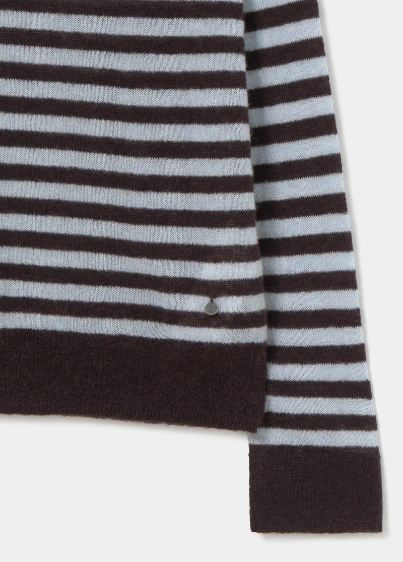 Striped crew-neck sweater