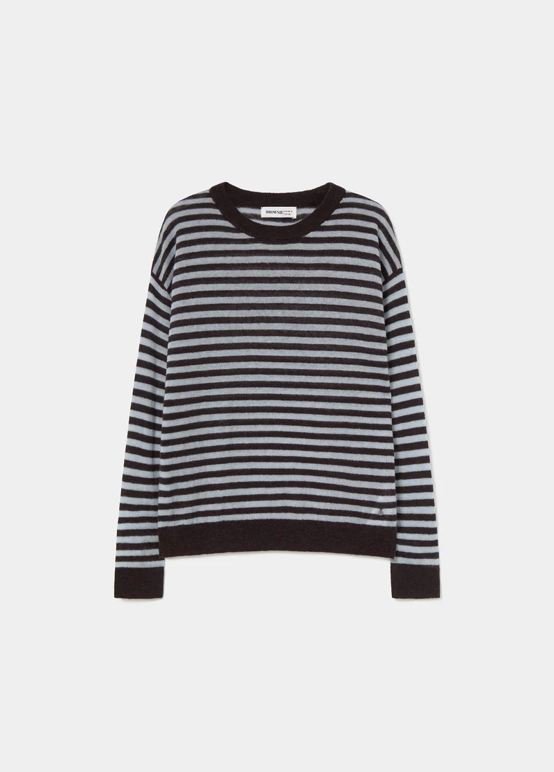 Striped crew-neck sweater