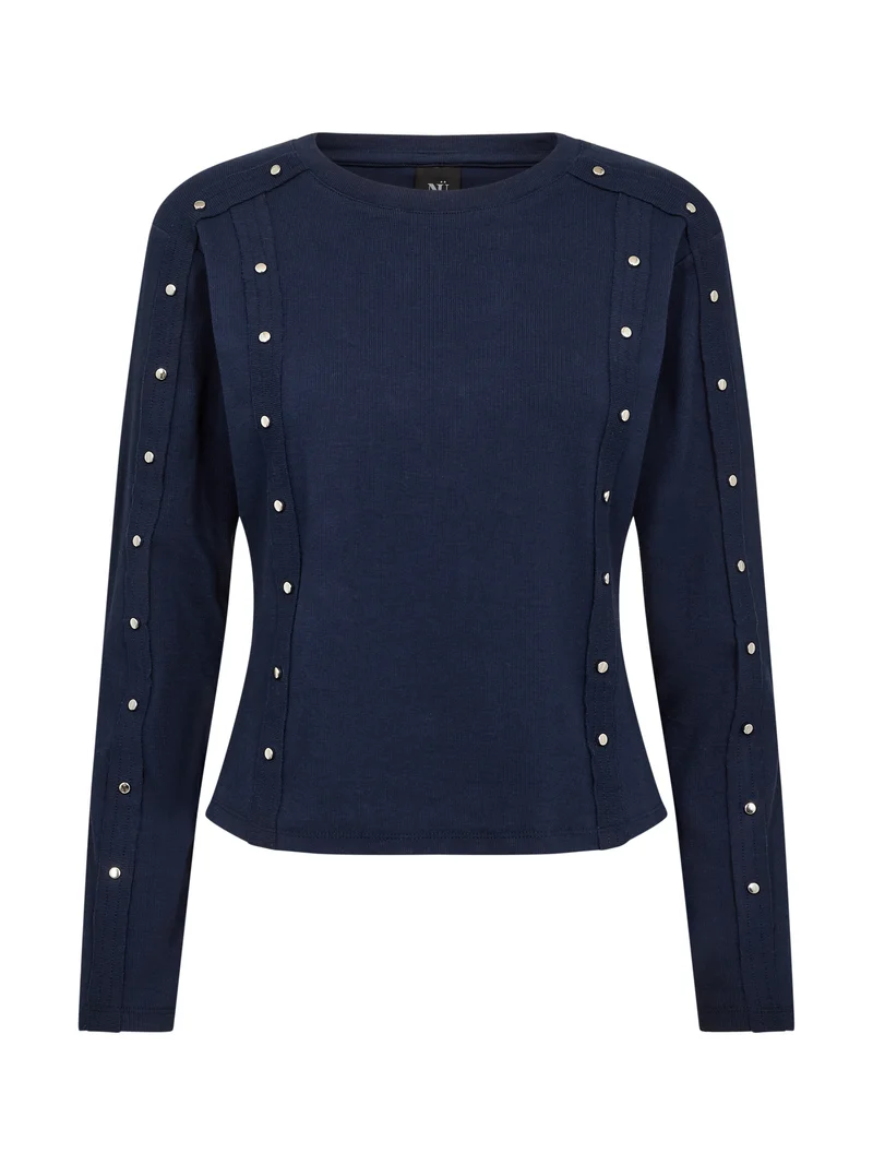 ERIN Langarm-T-Shirt - Navy