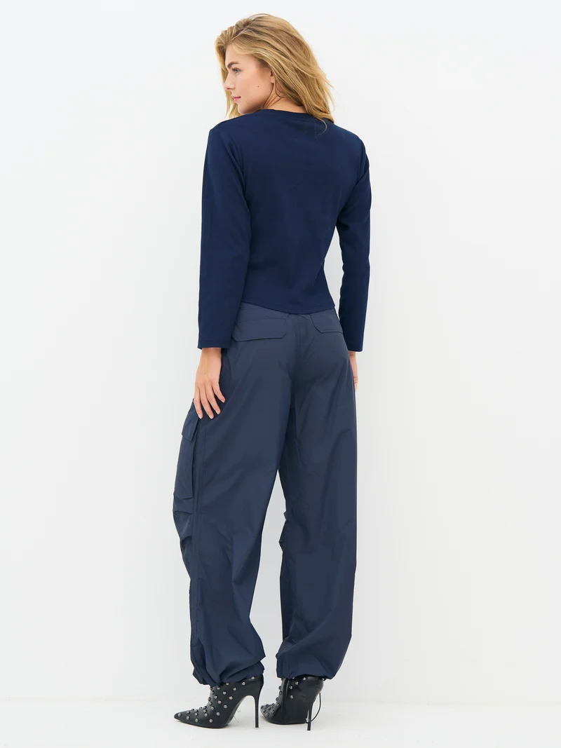 ERIN Langarm-T-Shirt - Navy