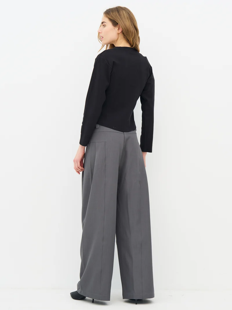 ERIN Langarm-T-Shirt - Schwarz