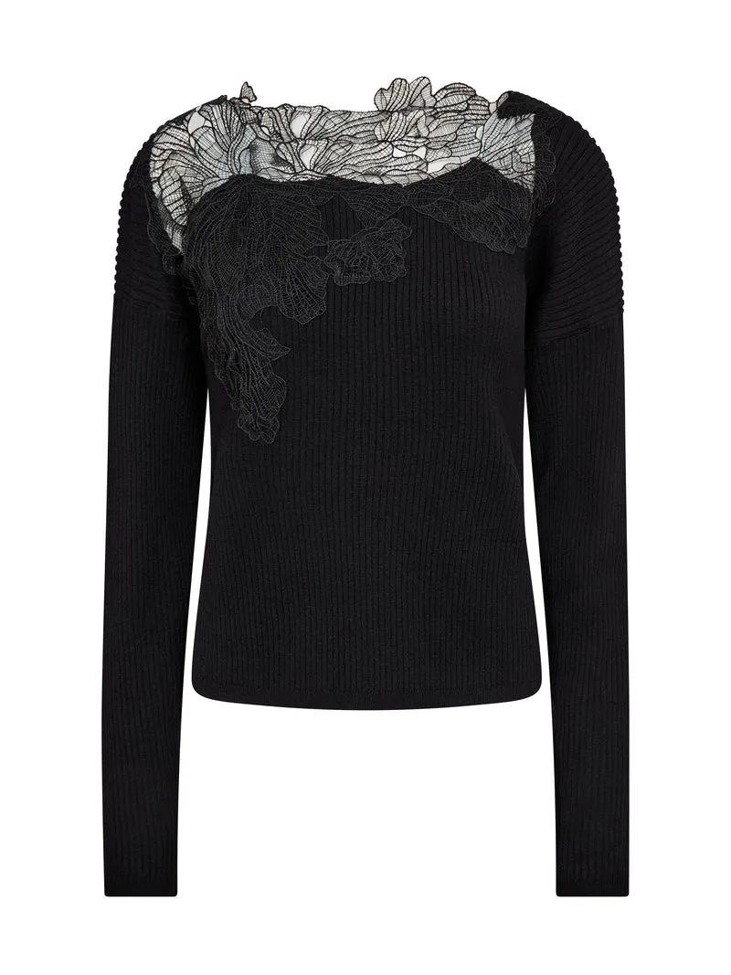 FIE Strickbluse - Schwarz