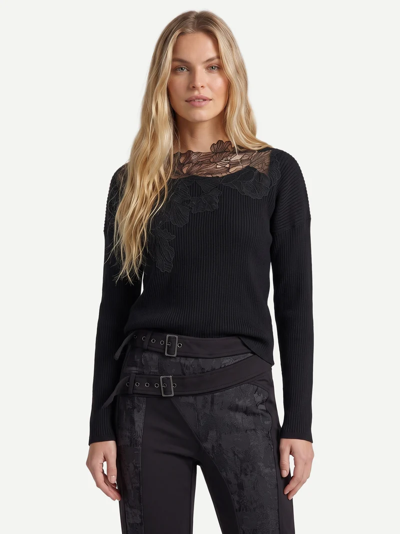 FIE Strickbluse - Schwarz
