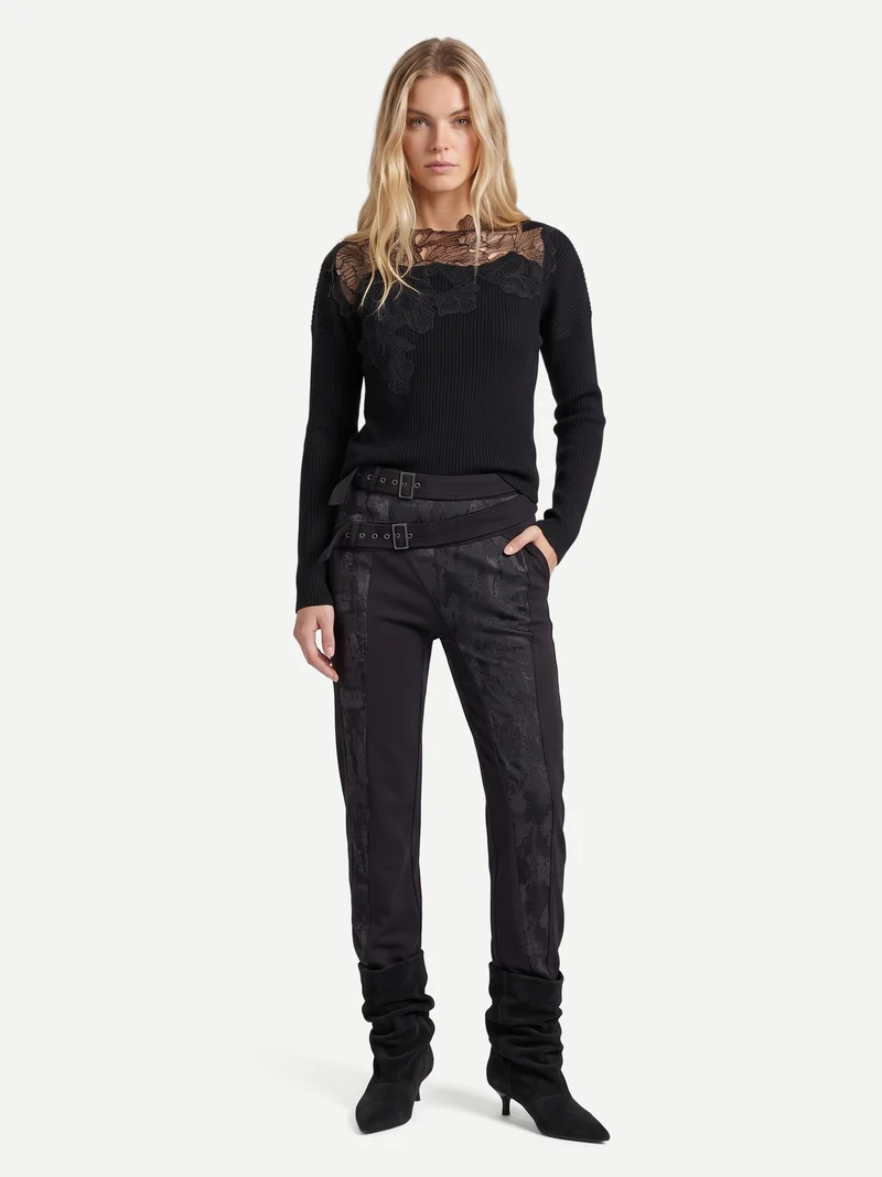 FIE Strickbluse - Schwarz