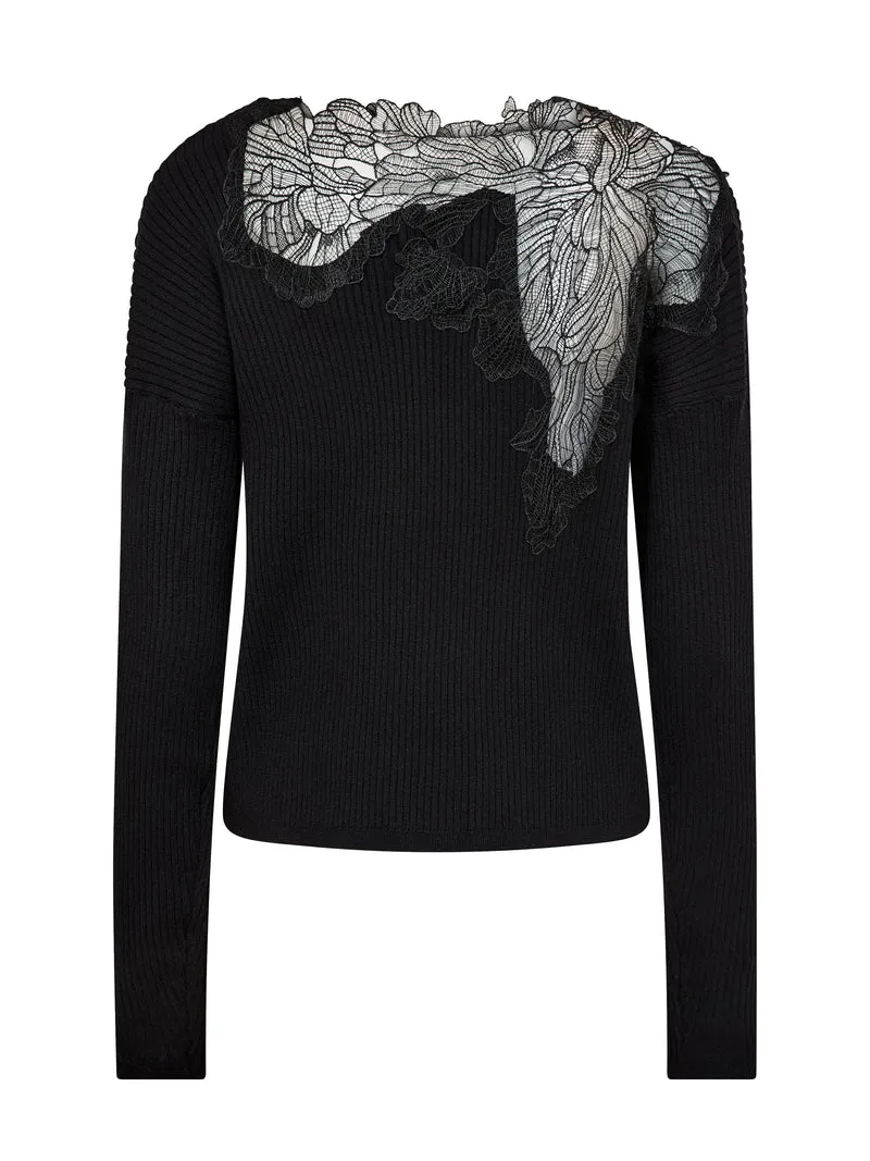 FIE Strickbluse - Schwarz