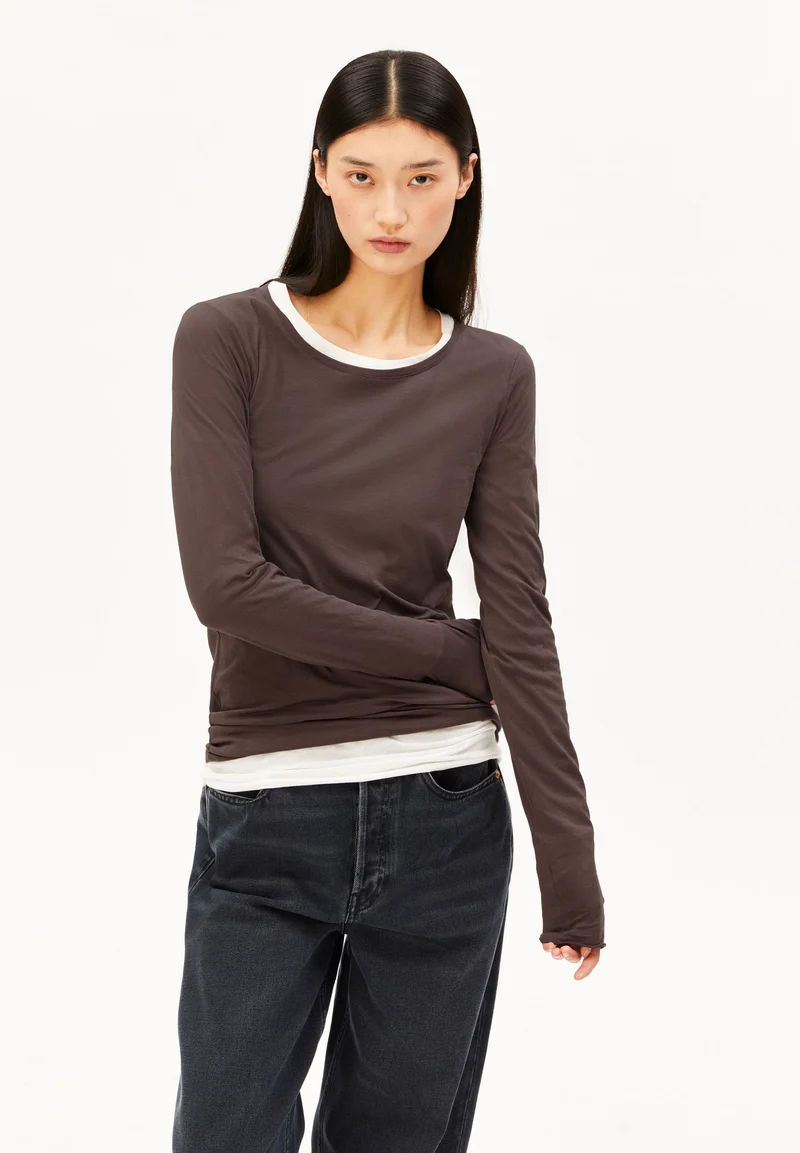 EINIAARA SOFT LANGARMSHIRT | claystone