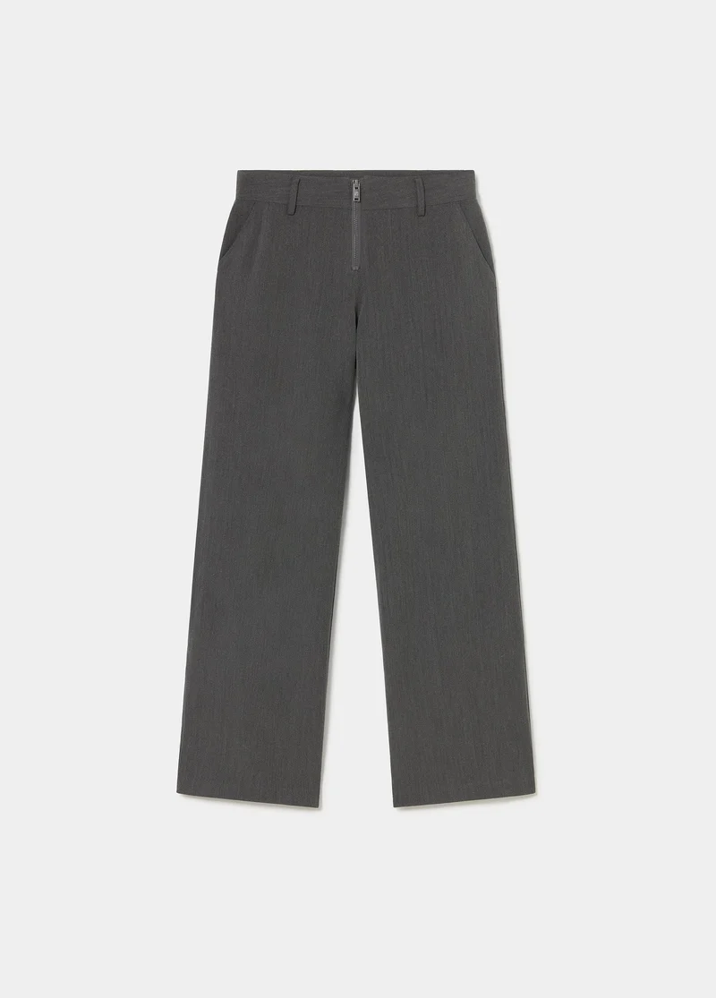 Trousers with zip detail