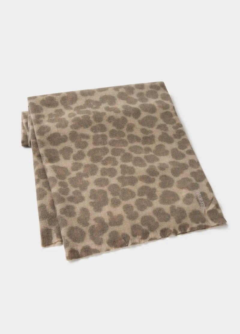 Thin animal-print scarf