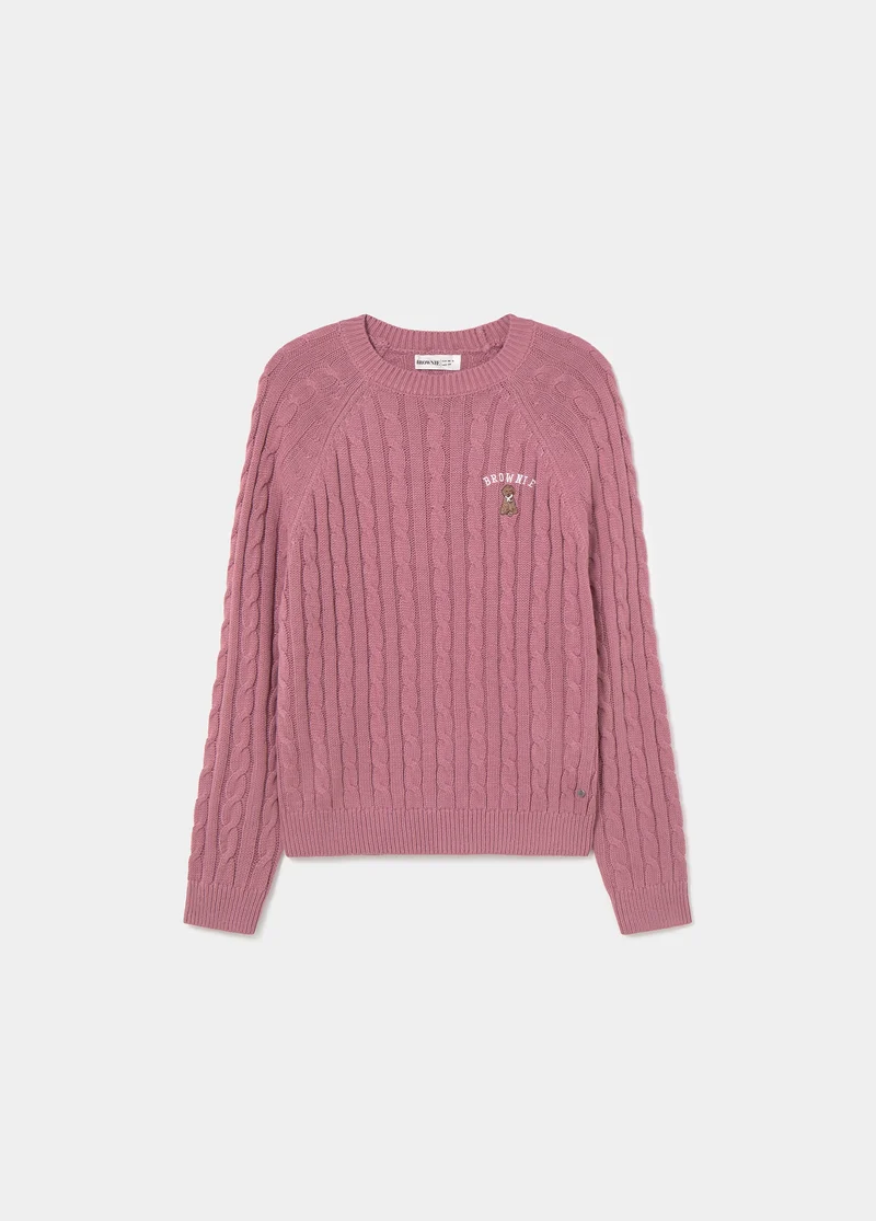 Puppy crew-neck sweater