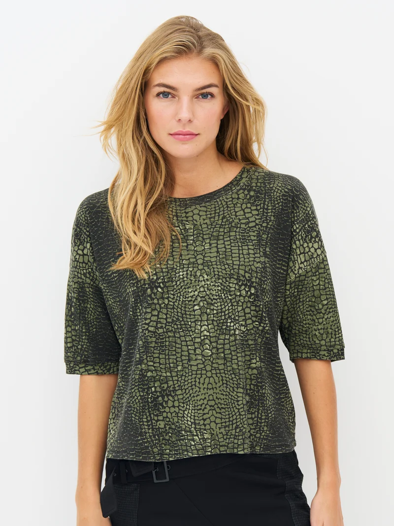 ENOLA T-Shirt - Army Croco