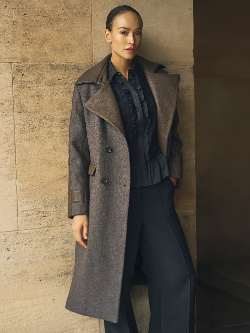 ENID Jacke lang - Brown