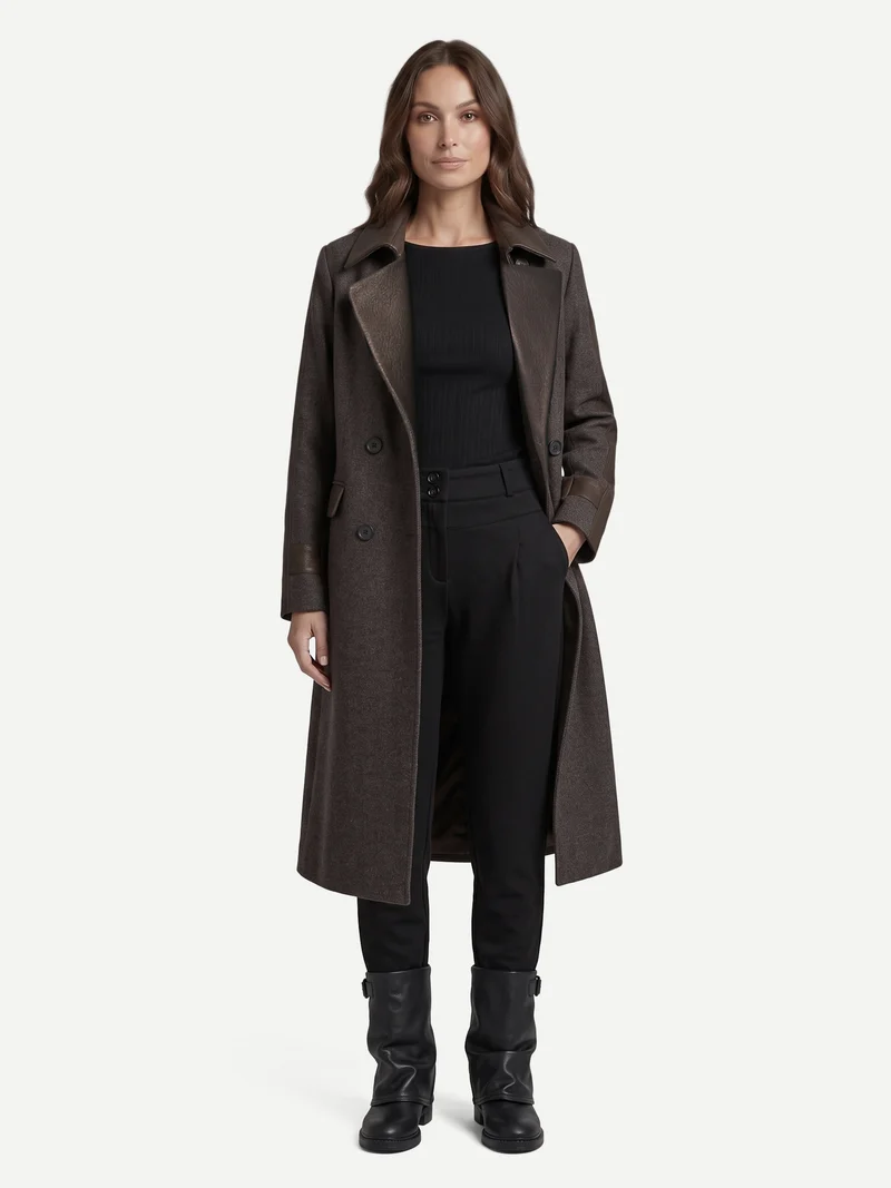 ENID Jacke lang - Brown