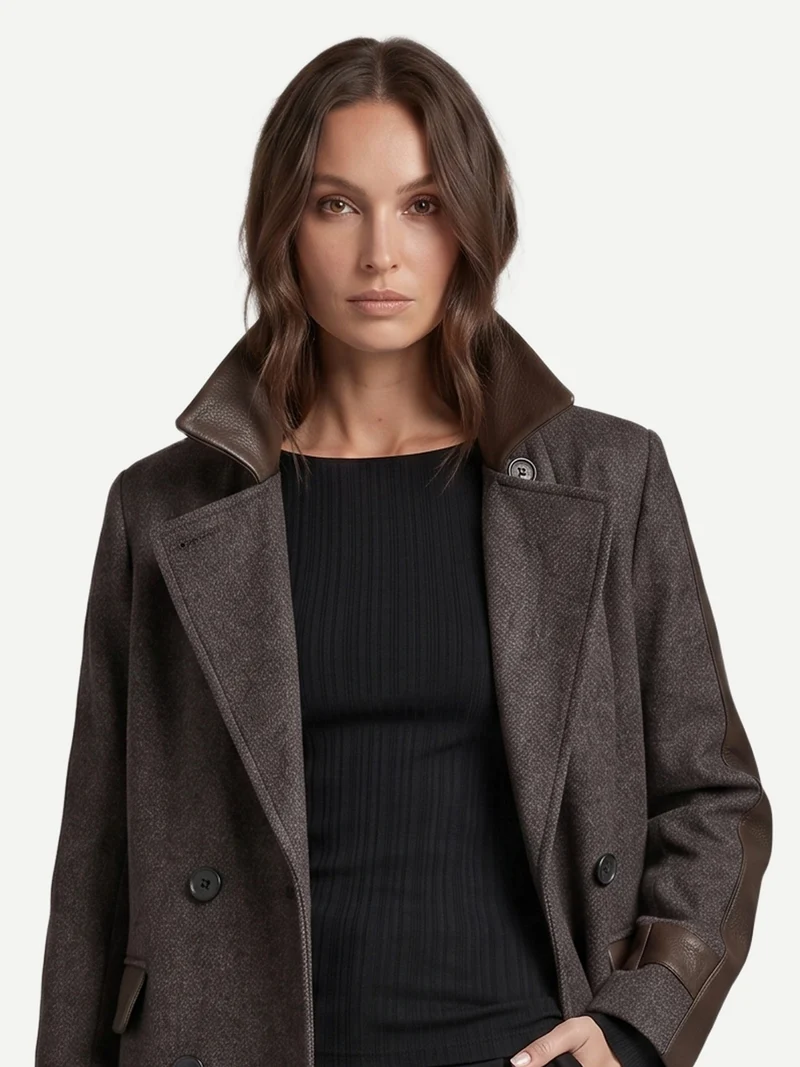 ENID Jacke lang - Brown