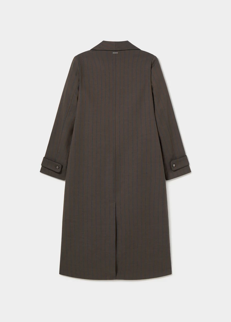 Long striped vest coat
