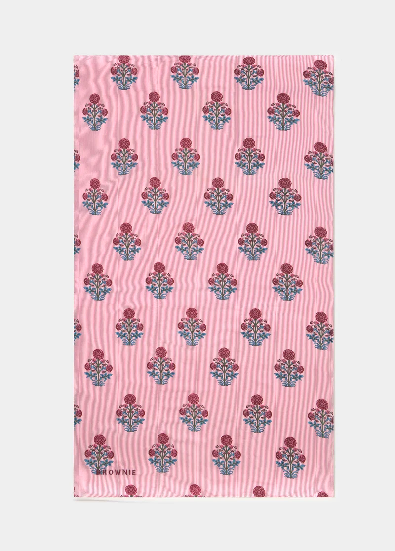 Floral striped pareo towel