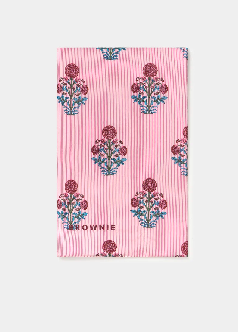 Floral striped pareo towel