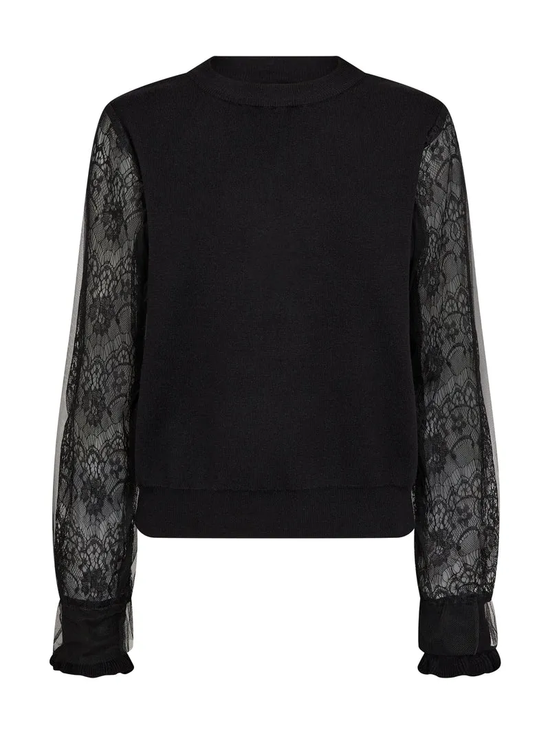 FIE Strickbluse - Schwarz