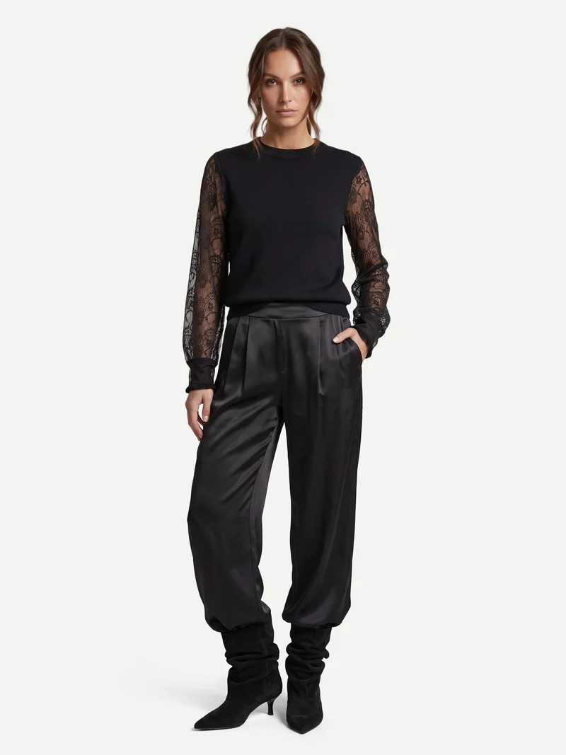 FIE Strickbluse - Schwarz